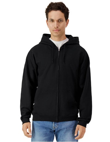 G-SF600-Softstyle® Midweight Fleece Adult Full Zip Hooded Sweatshirt